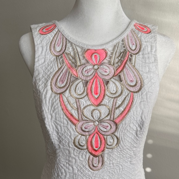 Lilly Pulitzer White Dress with Pink Embroidery - Picture 2 of 14
